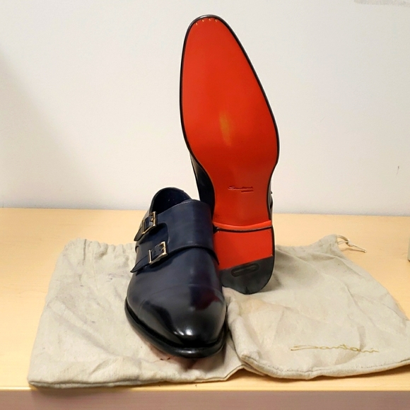 Santoni Double-Buckle Captoe Shoes - Picture 4 of 5